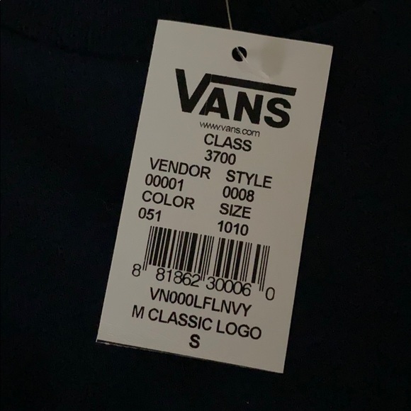 VANS 🔥SALE!🔥 Men’s Classic Tee T- Shirt Navy Cotton S L VN000LFLNVY - Picture 10 of 11